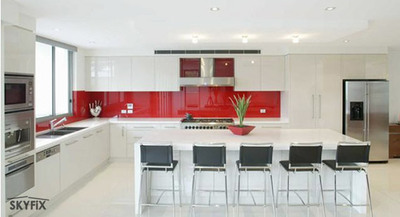 colored splash back glass